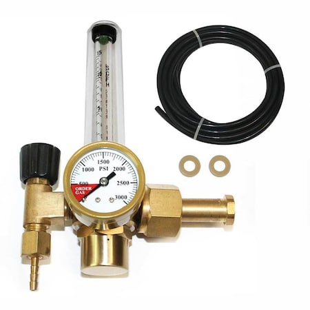 Interstate Pneumatics CO2 Single Stage regulator with flow meter CGA 320 Inlet WRFCO2